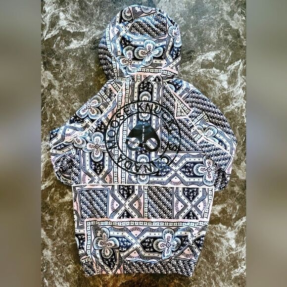 Moose Knuckles Canada Weather Resistant Patterned Hooded Jacket For Girls, Small - Picture 2 of 7
